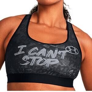 Under Armour “I Can’t Stop” Sports Bra | Black Graphic | Racerback | Size Large
